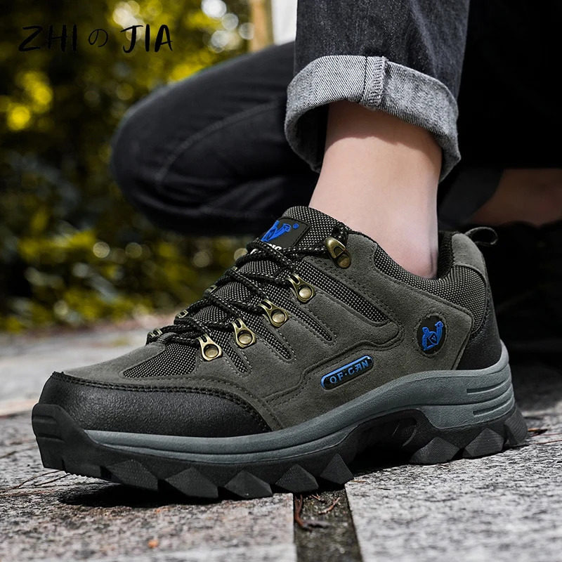 Outdoor Mens Sneaker Autumn Winter Couples Casual Shoes Mountaineering Leather Walking Large Footwear 251121