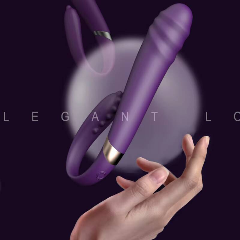 Dual Motor Silicone Rabbit Vibrator U-Shaped Female Sex Toy for Adults for Couples