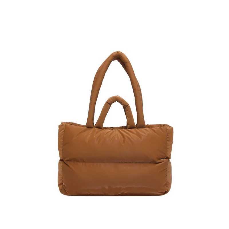 Fi Large Capacity Puffer Shoder Bags Padded Wen Handbags Casual Nyl Quilted Big Tote Bag Warm Winter Shopper Purses Y251121