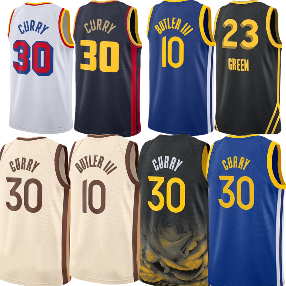 Custom Stephen Curry Basketball Jersey Jimmy Butler III Gary Payton II Draymond Green White Black Blue Mens Brandin Podziemski Al Horford