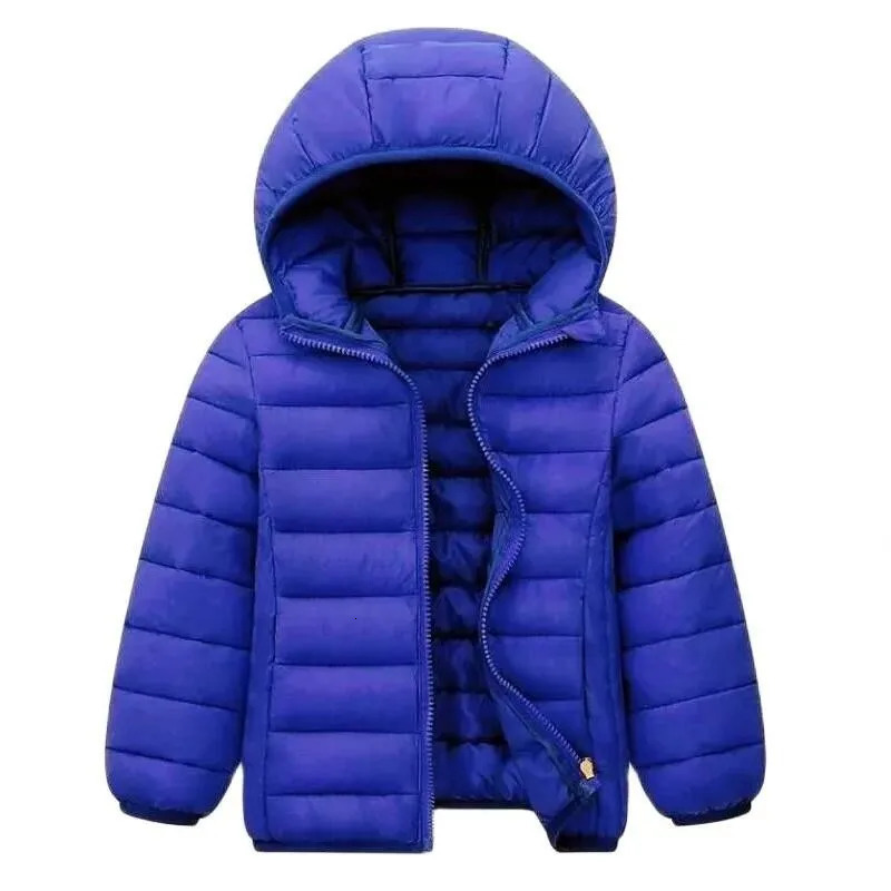 Kids Boy Lightweight Down Jacket Autumn Winter Coats Children Girl Warm Hooded Outerwear Teen Casual Cotton Clothes 6-14 Years 251114
