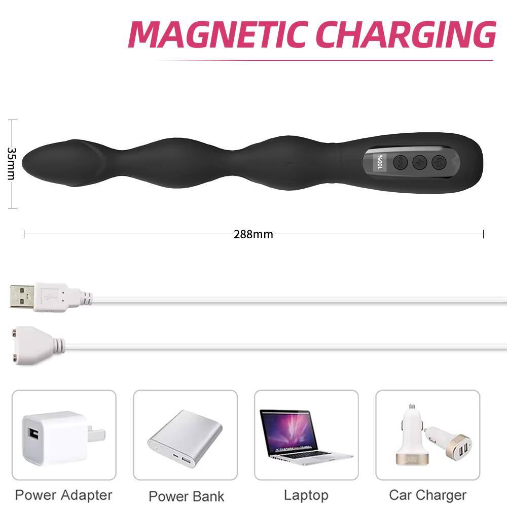 SEXBAY Silicone Massager Stick Vibrator Heating Electric Shock Multi-function Adjustable Female Prostate Vibration Male Massage