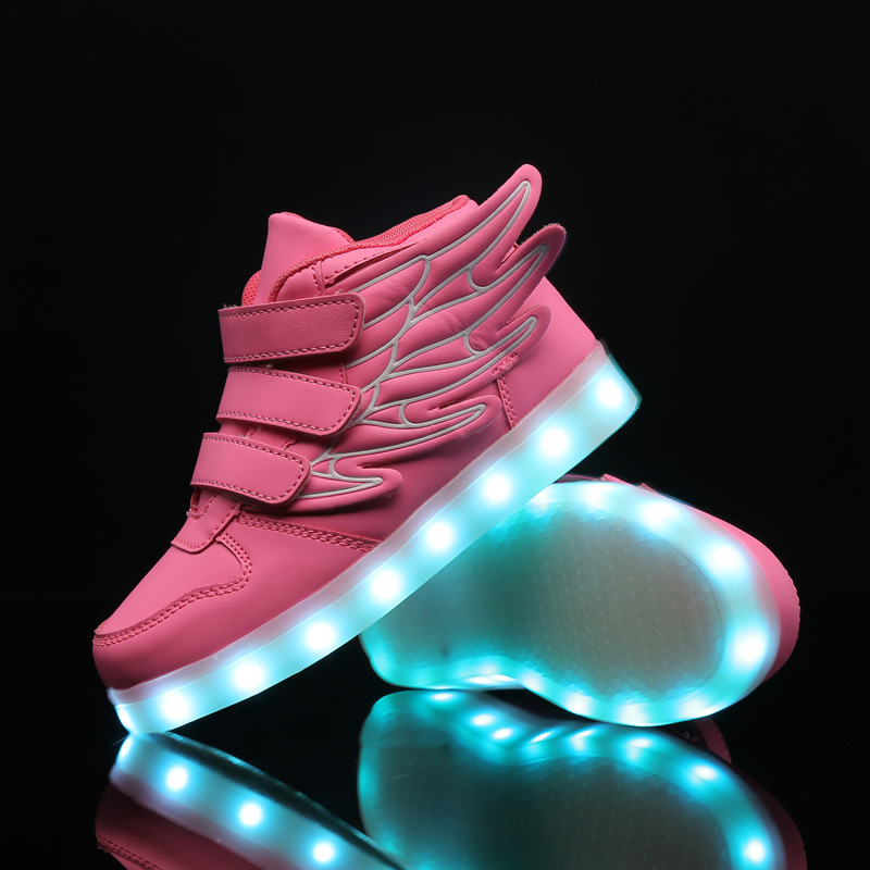 Autumn and winter luminous shoes, luminous shoes, sports shoes, fashionable trendy shoes, LED men's and women's shoes, casual children'