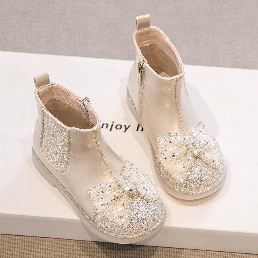 New designer shoes Girls Martin Boots Short Boots Stylish Double Cotton Shoes New Autumn Winter Fleece Lined Leather Boots Girls Boots