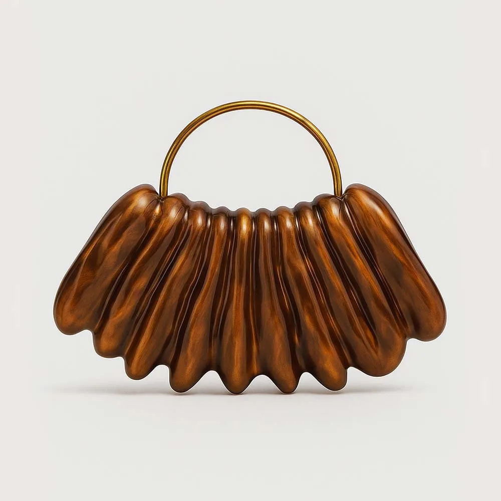 womens shoulder oblique span bag styling wavy acrylic dinner clutch 251121