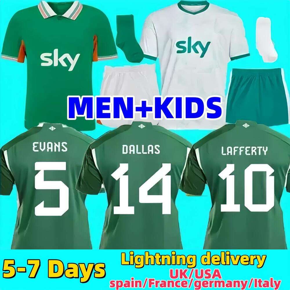 25 26 northern soccer jerseys men set kids kit uniform DIVAS E 2025 2026 Ireland jersey football shirt CHARLES BALLARD BEST BROWN HOME AWAY Ireland SOCCER JERSEY