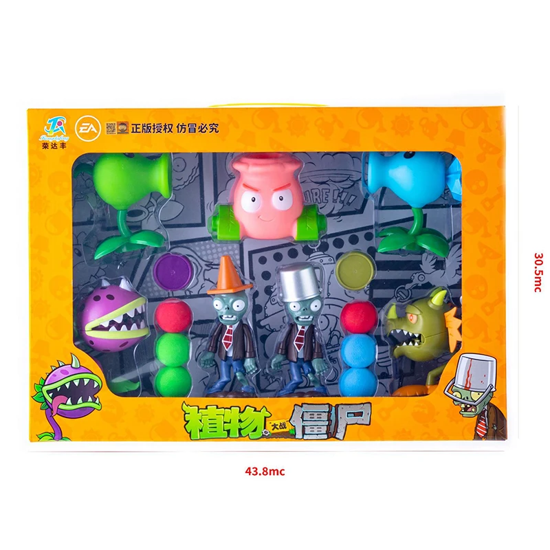Plants Vs Zombies Licensed Peashooter Battle Figure Set Non-Toxic PVC Role Play Toys Bulk Stock Kids Birthday Party Favors Gifts
