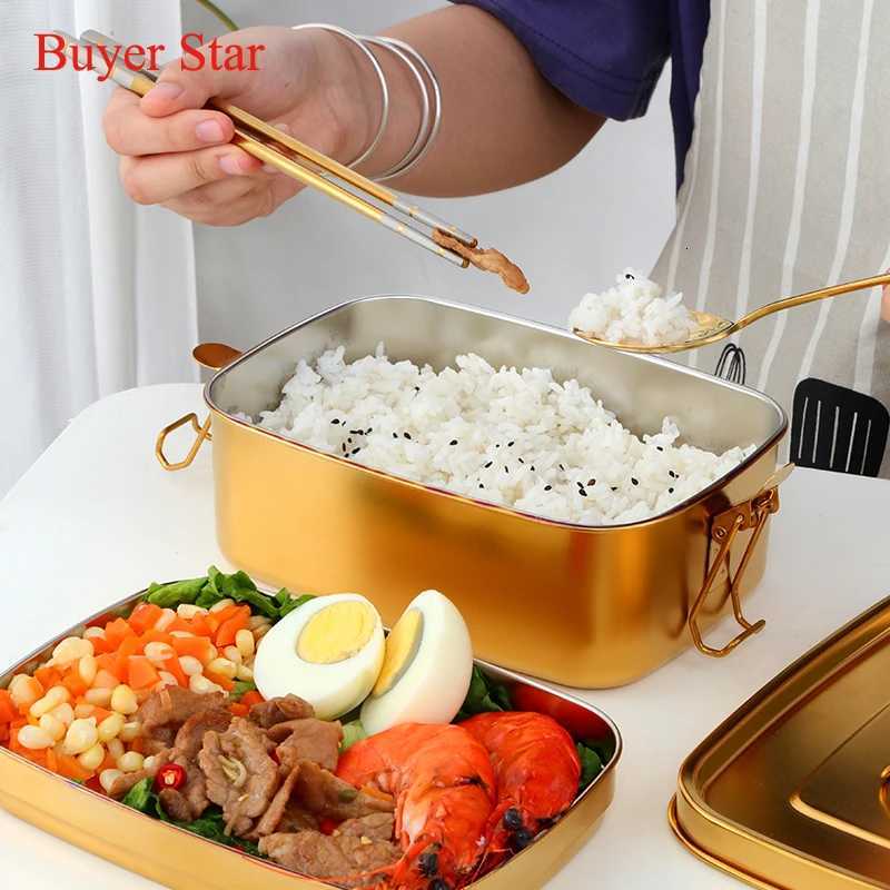 15L 304 Stainless Steel Lunch Box Double Layers Bento Food Container Snack Storage Thermal Metal Box Stock DinnerwareM251121