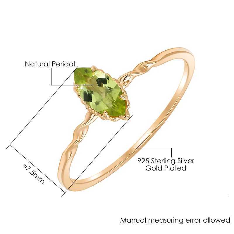 LAMOON August Birthstone Natrual Peridot Ring For Women Gemstone Ring 925 Sterling Silver Gold Plated Fine Jewelry AccessoriesT251121