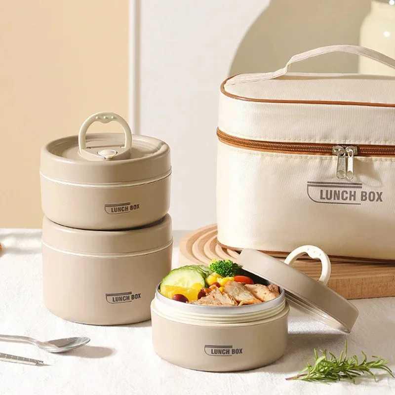 3-Tier Stackable Bento Lunch Box Set - Insulated Leakproof Food Containers Microwave Dishwasher Safe for Office School PicnicM251121