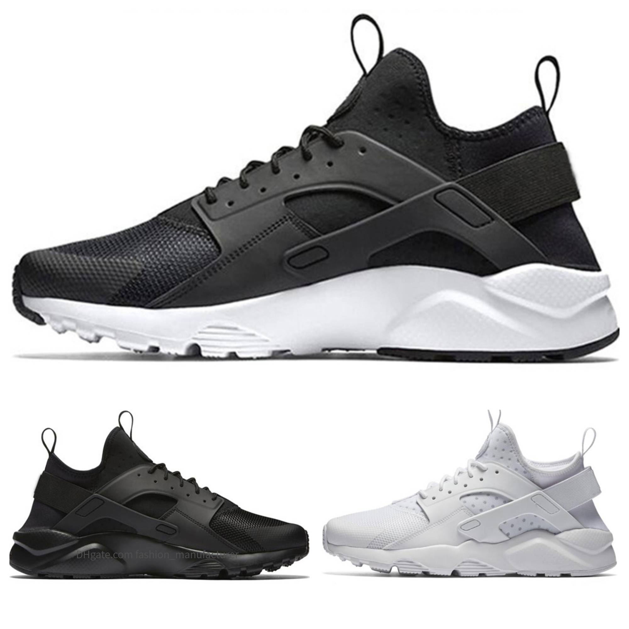 Designer Huaraches Run Ultra series vintage Running Shoes 4.0 men women ventilate wear-resistant All White Red Black Outdoor Sports Professional Sneakers size 36-45