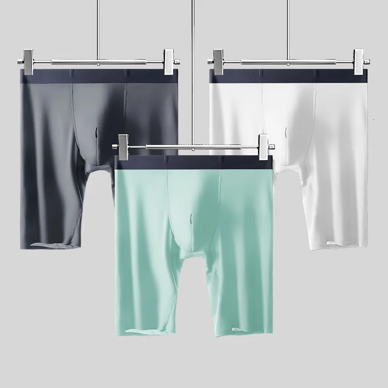 5 packs of mens sports underwear summer silk quick drying pants antiwear legs and loose boxing shorts 250417