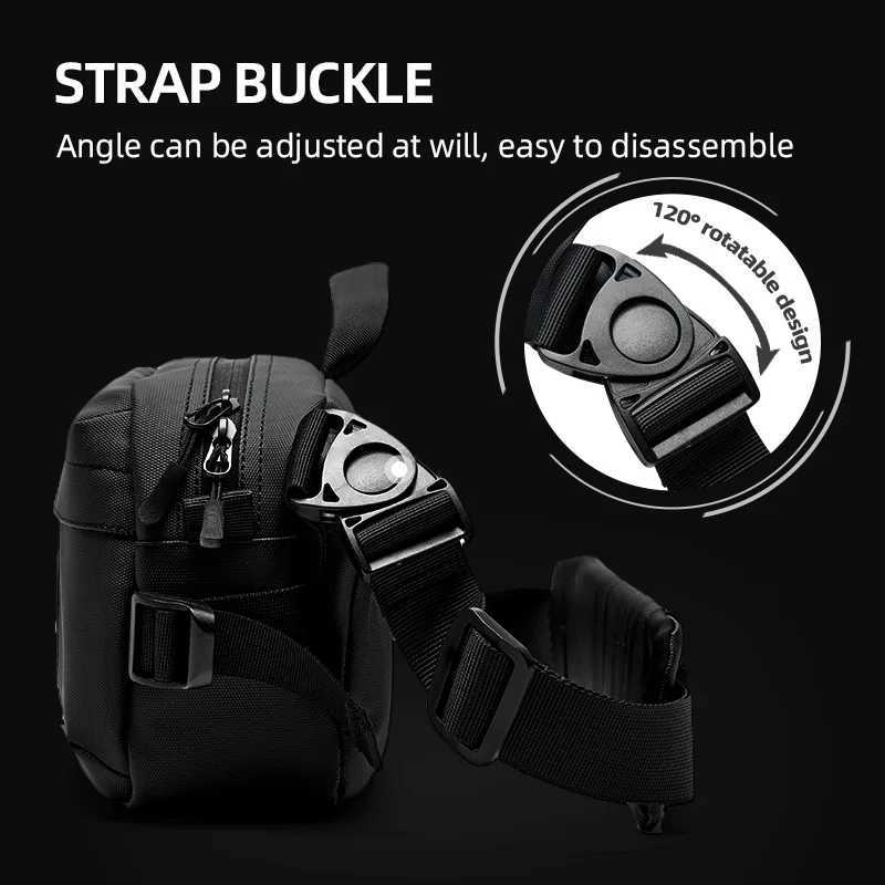 Fashion Sling Bag for Men Mti-functial Waterproof Crossbody Bag with Retractable Keychain Ch Bag for Hiking Travel Y251121