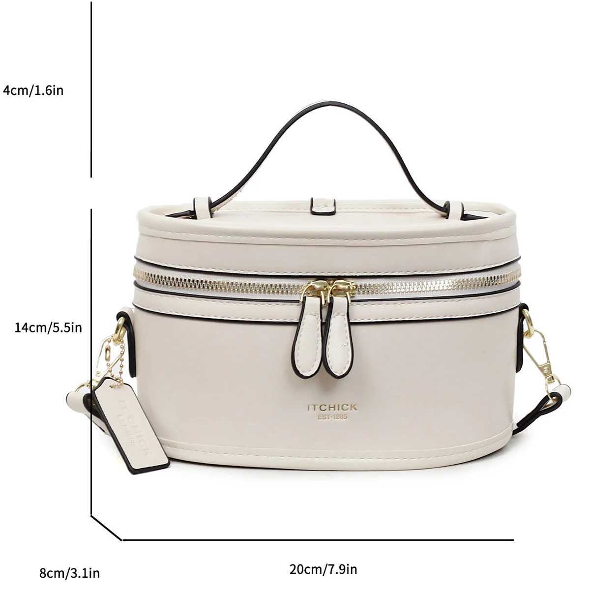 Fi Shoder Bag Lacquer Finish Letter Print Quilted Design Large Capacity PU Water Resistant Zipper Adjustable Strap Daily Y251121