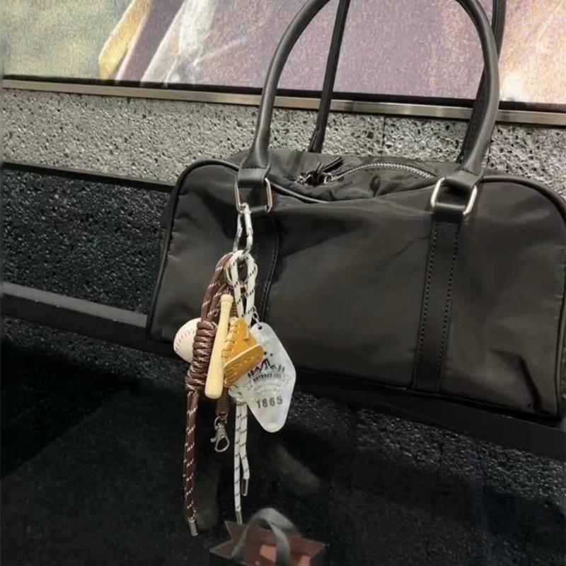 Newest Handwoven Baseball Keychain - Stylish Knitted Car and Bag Ornament, Sports Fan Gift