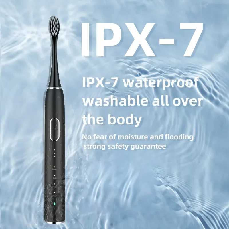 Sonic Electric Toothbrush Rechargeable with 6 Brush Heads and Travel Case 5 Modes Deep Cleaning Dental Cleaner C251121