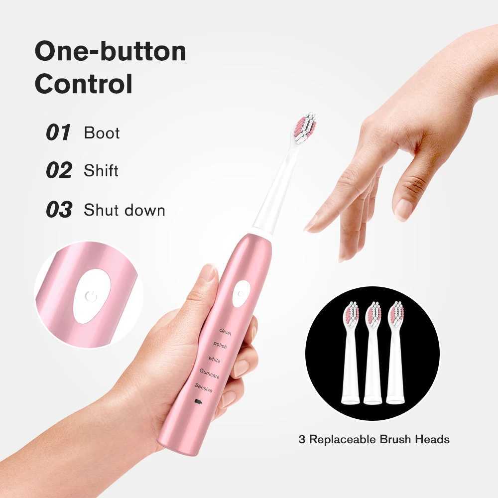 Powerful Ultrasonic Sonic Electric Toothbrush USB Charge Rechargeable Tooth Brushes Washable Electronic Whitening Teeth Brush C251121