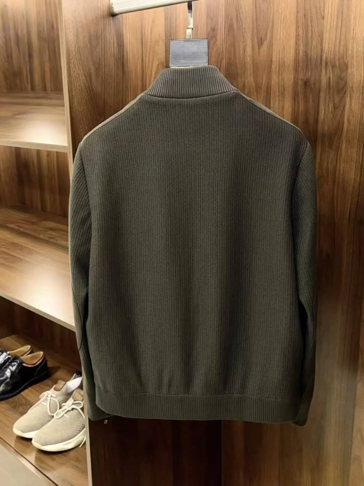 LP Old Money Style Men's Stand-Up Collar Suede Gentleman's Jacket