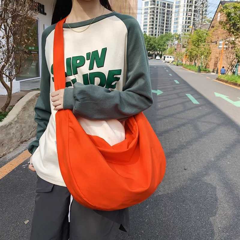 Hylhexyr Women Shoulder Crossbody Bags Solid Color Handbags Durable Simple Nylon Messenger Bag Casual Tote With ZipperT251121