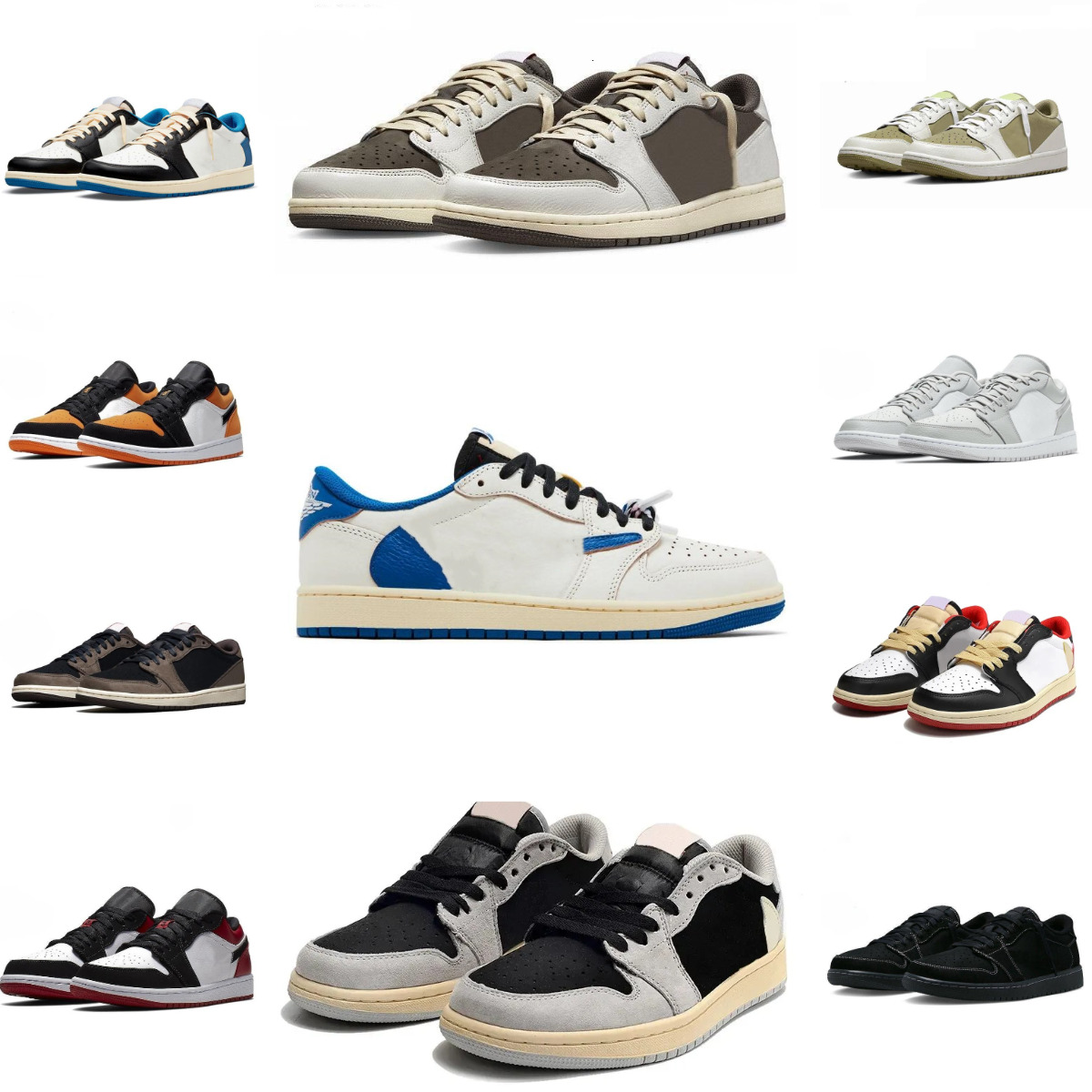 J1 1 Military Blue TS Low Sports Basketball Shoes Trainer Reverse Jump Mans Women 1S Mocha Jack Dark Canary RetroeS Shoes Medium Olive Neutral White Black Toe Sneakers