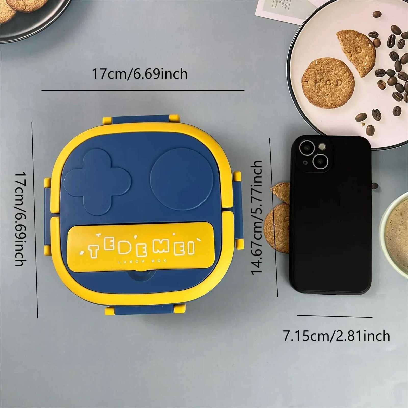 1pc - Bento Box Lunch Box Lunch Box With Spoon High Capacity Food Containers For Teenagers And Workers At School CanteenM251121