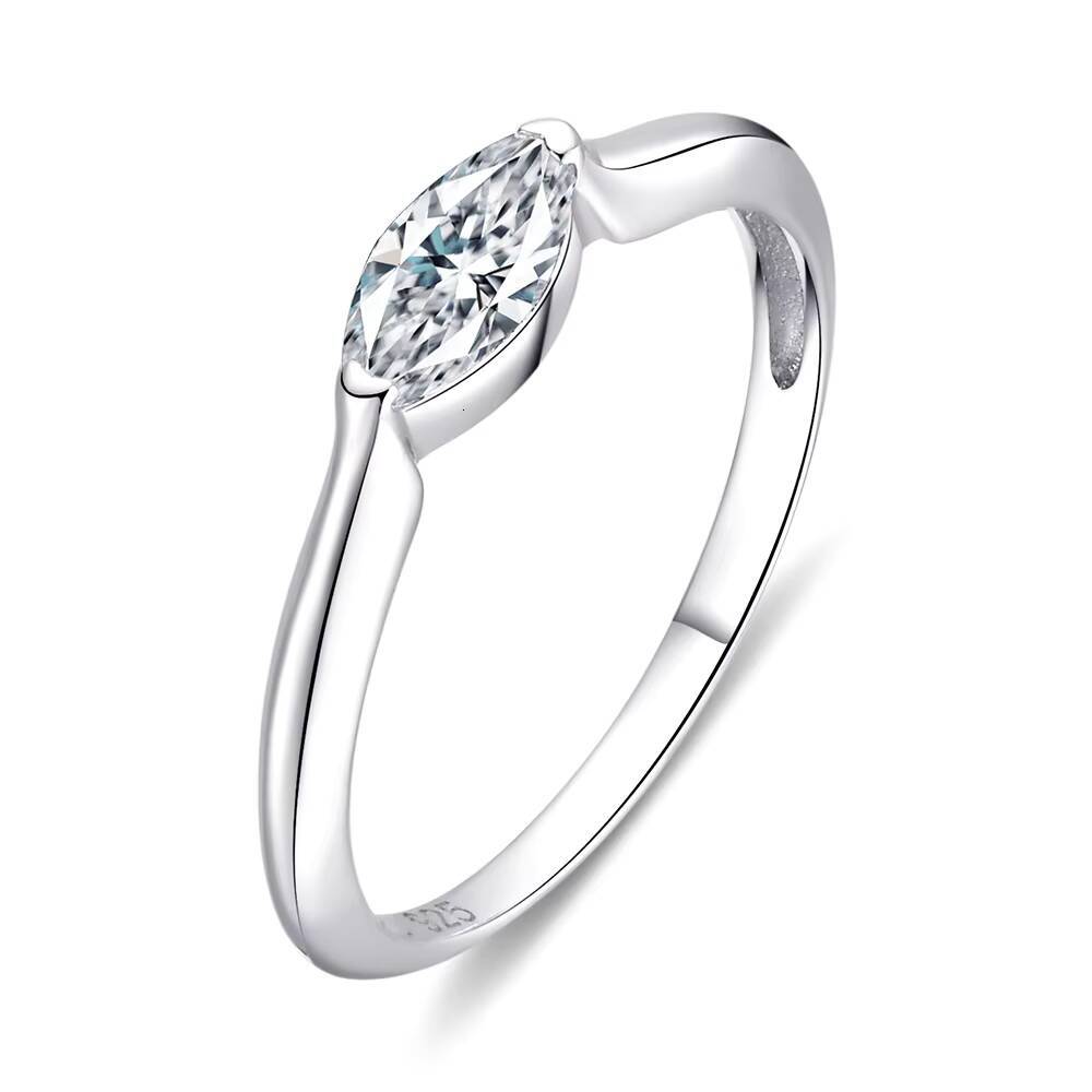 Love Jewelry 925 Sterling Silver Rhodium Plated Romantic Engagement Round Cut Women VVS D Color HPHT CVD Lab Grown Diamond Ring