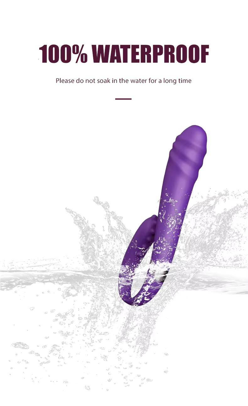 Dual Motor Silicone Rabbit Vibrator U-Shaped Female Sex Toy for Adults for Couples