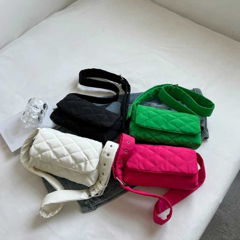 New Fi Wen Shoder Bags Space Pad Cott Winter Nyl Padded Quilted Shopper Bags Fem Casual Crossbody Bags Handbags Y251121