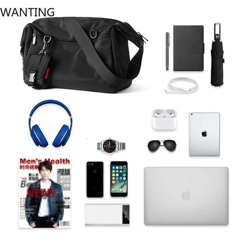 Fashion Simple Men Messenger Bags Waterproof Casual Sports Crossbody Bag 14 Inch Laptop Shoder Bag Large Capacity Unisex Travel Bag Y251121