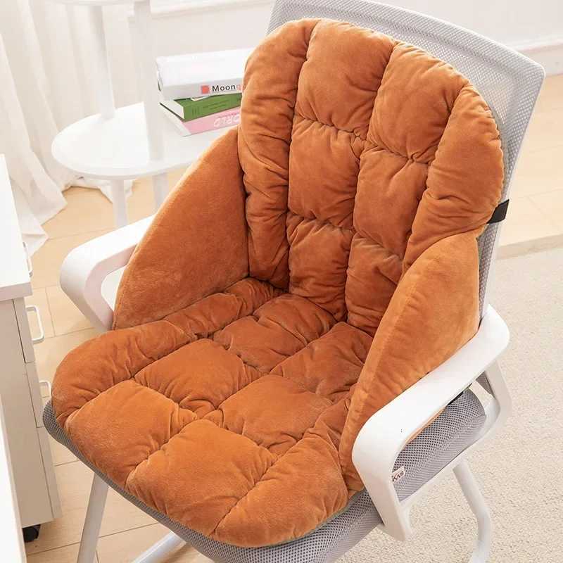 Winter Thicken Quilted Sponge One-piece Cushion Home Office Soft Comfortable Backrest Integrated Chair Seat Cushions C251121