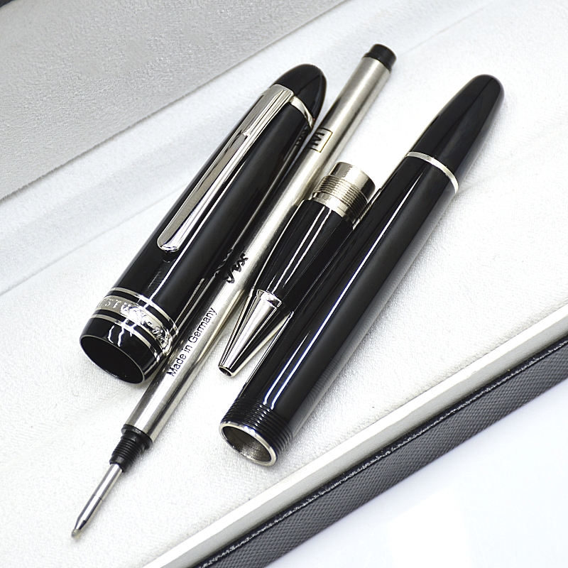 Black Resin Rollerball Pen Classics Monte Nib Office School Writing Ink Fountain Pens With Serial Number