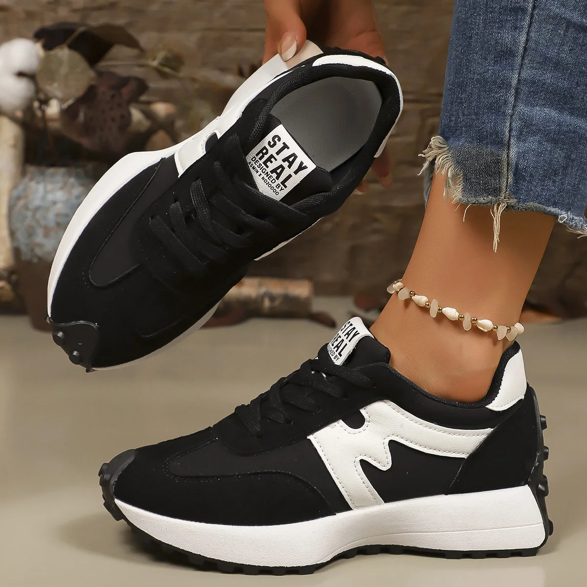Women Sneakers Spring Autumn Platform Vulcanize Shoes Casual Light Flat Breathable Zapatos De Mujer 251121