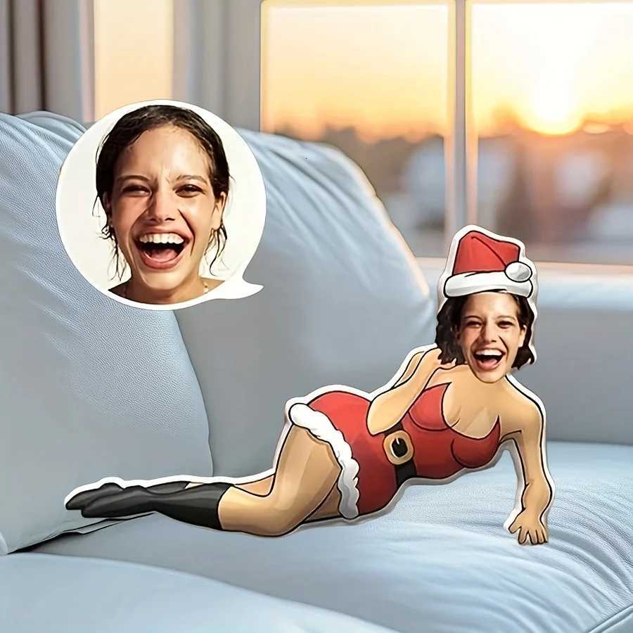 Customised Christmas Beauty Portrait Home Cushion The perfect gift for birthdays anniversaries and Christmas C251121