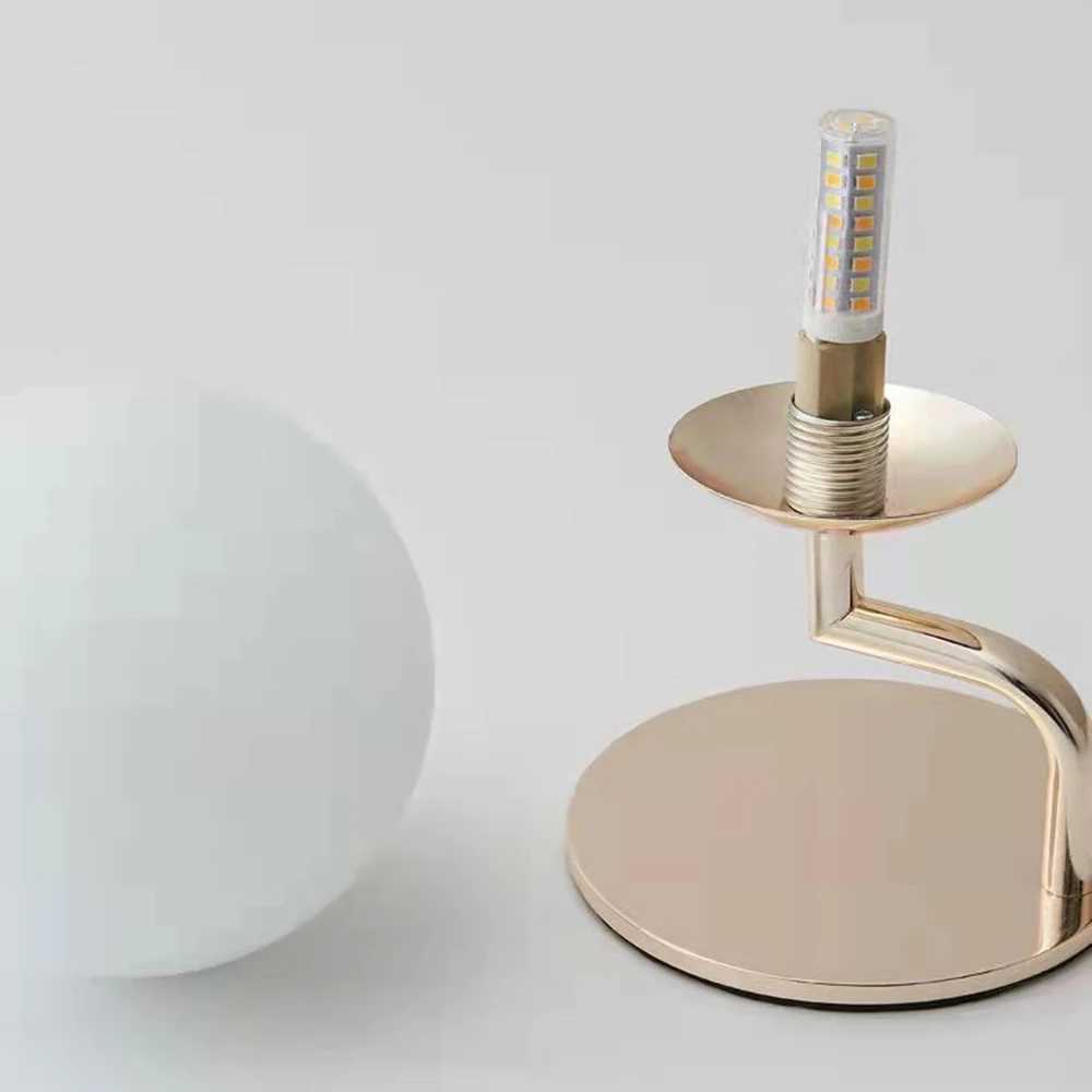 Modern LED Table Lamps Gold Galss Lights Bedside Reading Desk Lamp Table Light Fixture Bedroom Hotel Home Decoration Desk Lights C251121