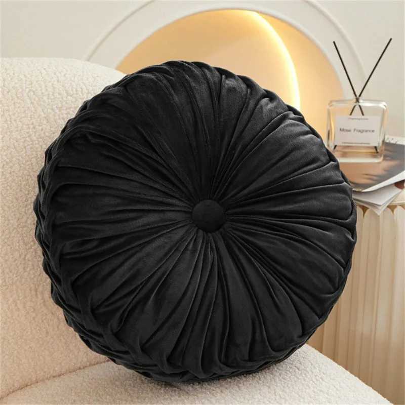Throw Hand Sewn Pleated 3D Dutch Velvet Pumpkin Backrest Waist Lumbar Support Cushion Mat For Sofa Bed Floor Office Chair C251121