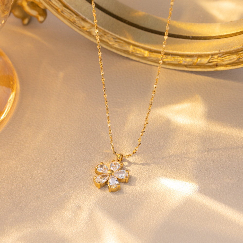 Designer Necklace For Women's Necklace Titanium Steel Colorful Earrings Necklace Gold Silver Color Collection Personality Simple Style Luxury Fas