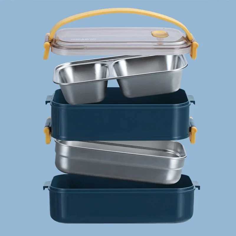 304 Stainless Steel Thermal Lunch Box Office Worker Bento Box Single/Double Layer Student Children Food Storage Container StoreM251121