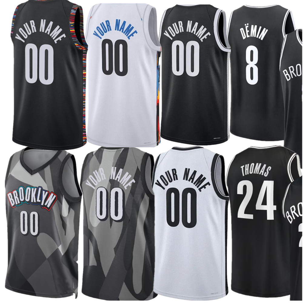 Custom Egor Demin Michael Porter Jr. Basketball Jerseys Cam Thomas Nic Claxton Ben Saraf Mann Net Highsmith Saraf Jersey