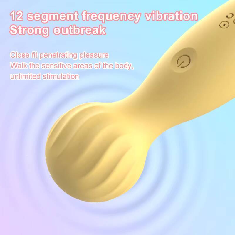 01 Adult Strong Shock Av Stick Silicone Rechargeable Female Masturbation Clitoris Vibrator Mini Massage Sex Toys Vibrator