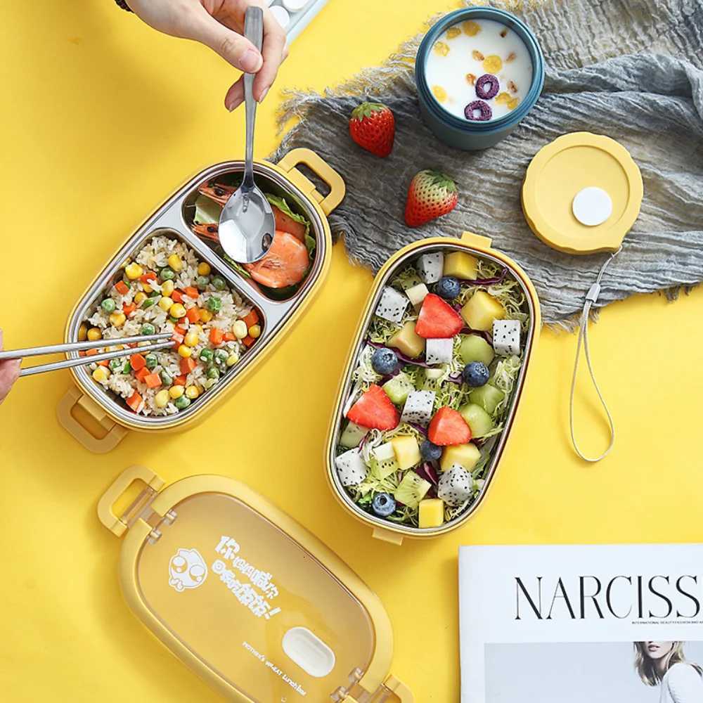 Stainless Steel 304 Lunch Box Bento Breakfast Multi-Layer Thermal Insulated Kids Student Work Outdoor Tableware Food ContainerM251121