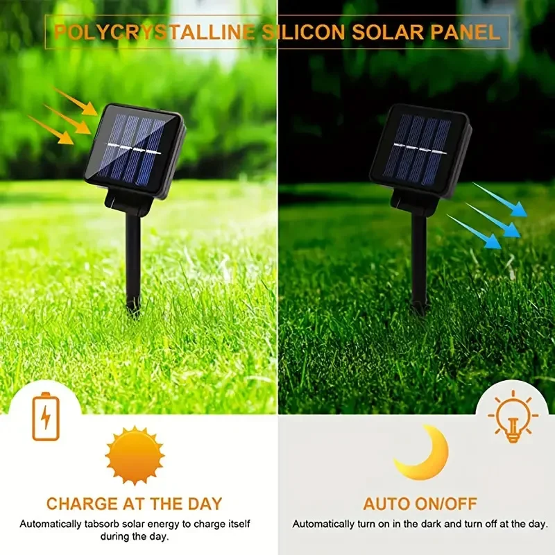 Solar LED Strings Outdoor Dragonfly Lawn Light Waterproof 8 Mode Lighting Garden Lamp For Christmas Balcony Party Decoration