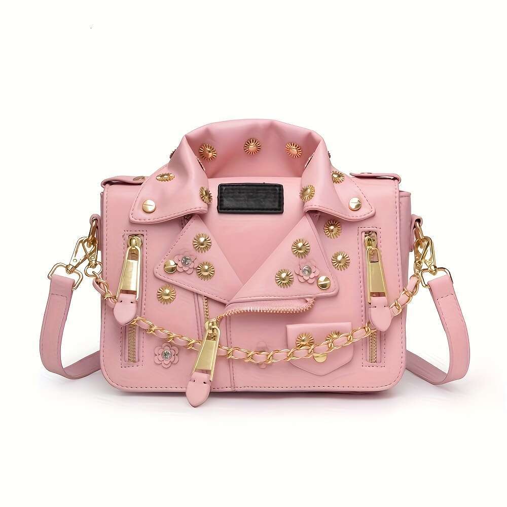Women S Edgy Crossbody Bag Adjustable Chain Strap Multi Color Block Design Zipper Closure Polyester Lining Golden Tone Hardware Sleek Hardware Bright