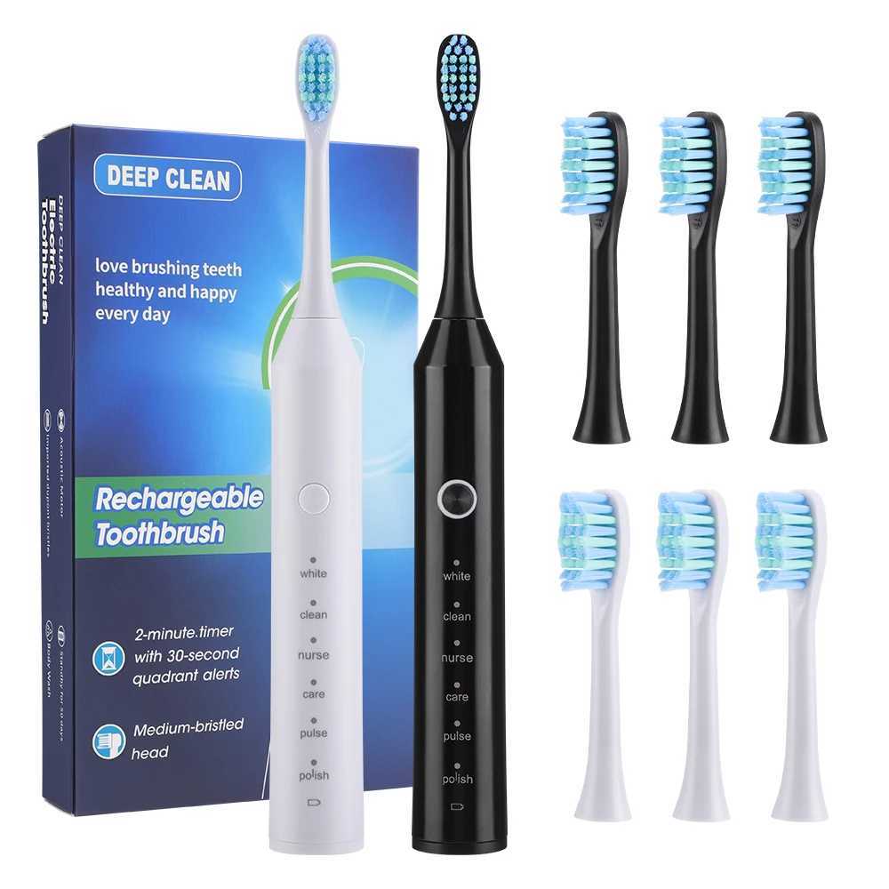 Smart Electric Toothbrush Adult Soft-Bristled Toothbrush Six Kinds of Vibration Frequency USB Interface Deep Cleaning Teeth C251121