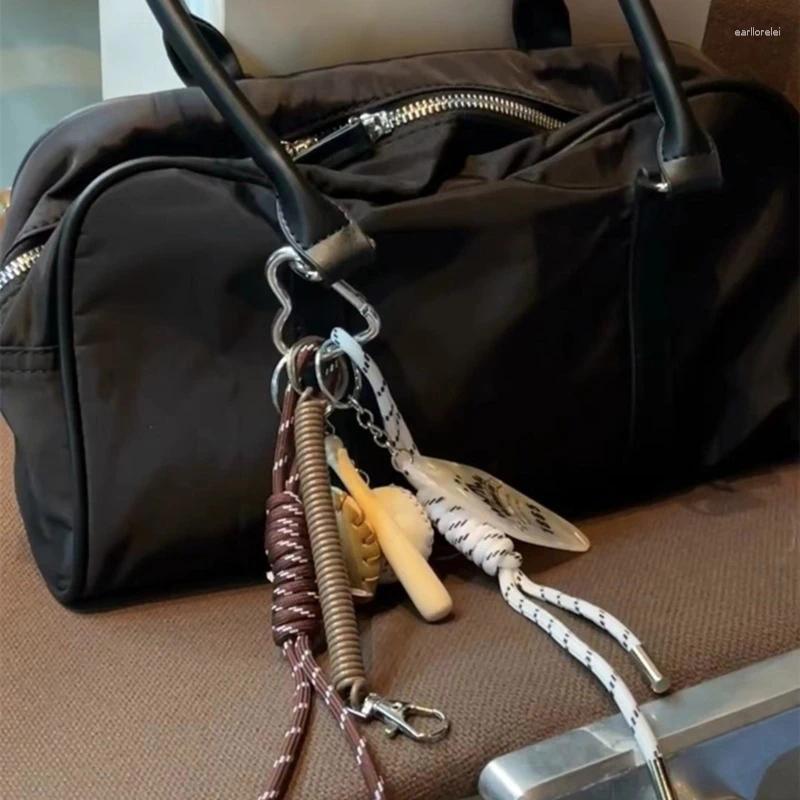 Newest Handwoven Baseball Keychain - Stylish Knitted Car and Bag Ornament, Sports Fan Gift