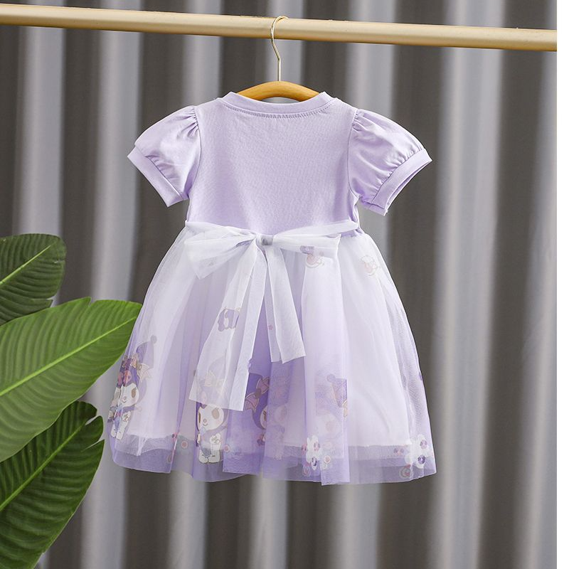 DISNEY Kids designer clothes baby summer mesh dress children's cartoon Crayon Shin-chan skirt Korean version of princess dress mesh dress