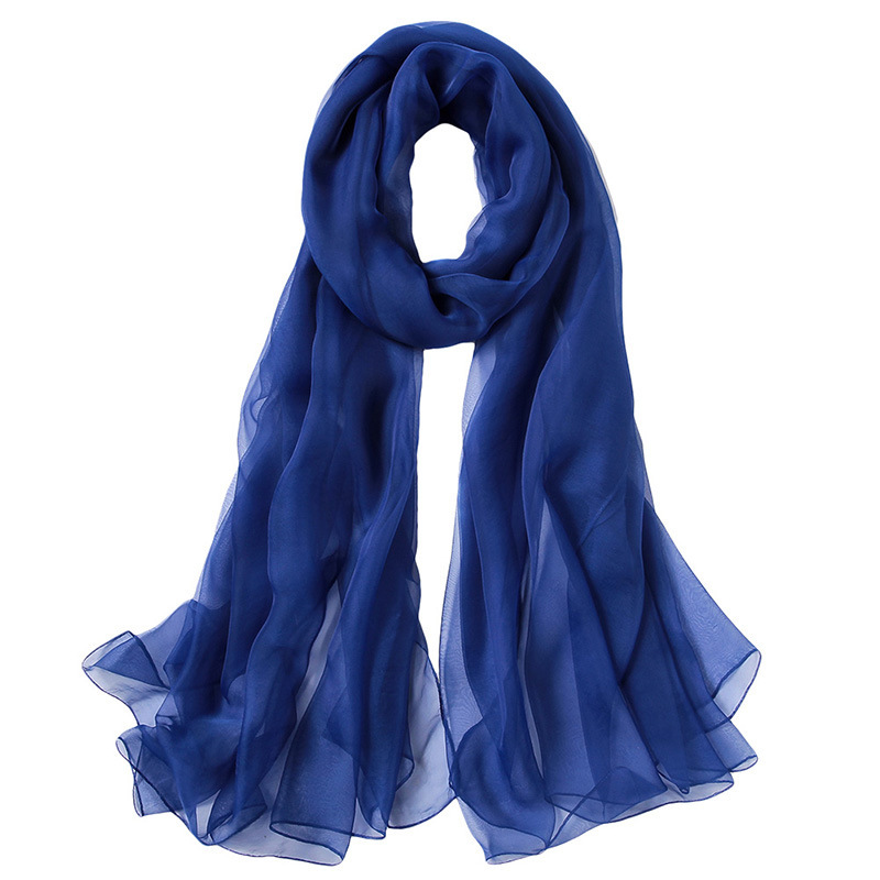 K465 Manufacturers wholesale solid color large chiffon scarf sunscreen shawl scarf dual-purpose versatile gauze beach towel summer spring and autumn