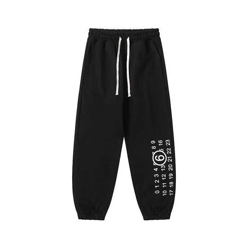 Spring and Autumn Letter Printed Tight Pants Loose Casual Dragging Mens and Womens Sweatpants Thin Inner X250421