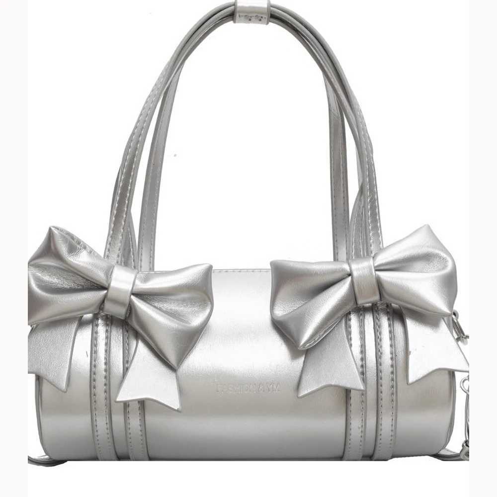 Fi Red Bow Bag for Wen 2024 Autumn New Single Shoder Underarm Bags Versatile Crossbody Handheld Cylinder Bag Y251121