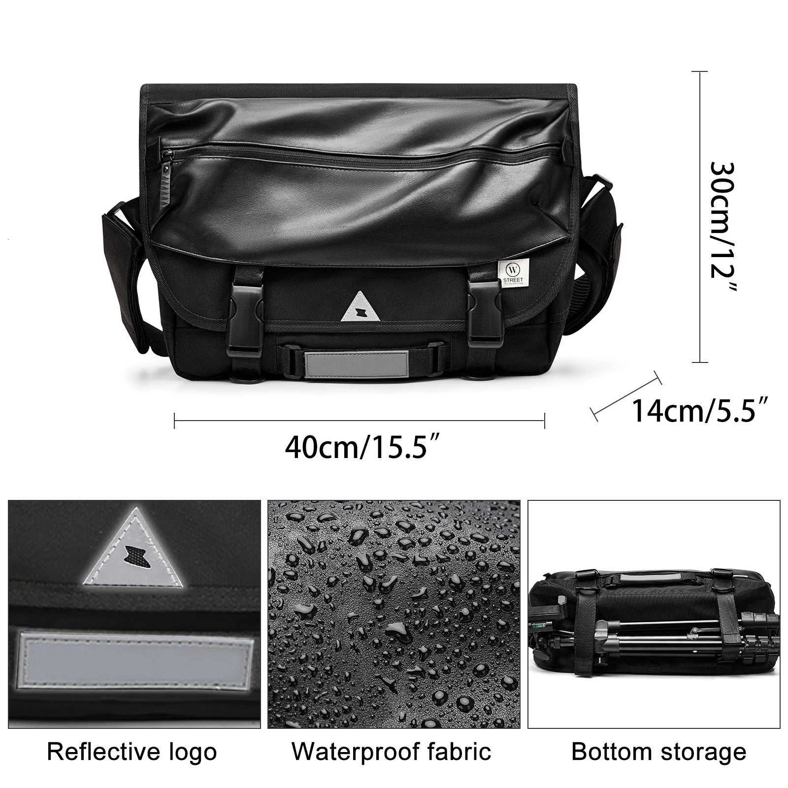 Fashion Messenger Bag for Men Ch Shoder Sling Bag 156 Inch Laptop Sahel Briefcase Crossbody Bag for Teenagers Adts Outdoor Y251121