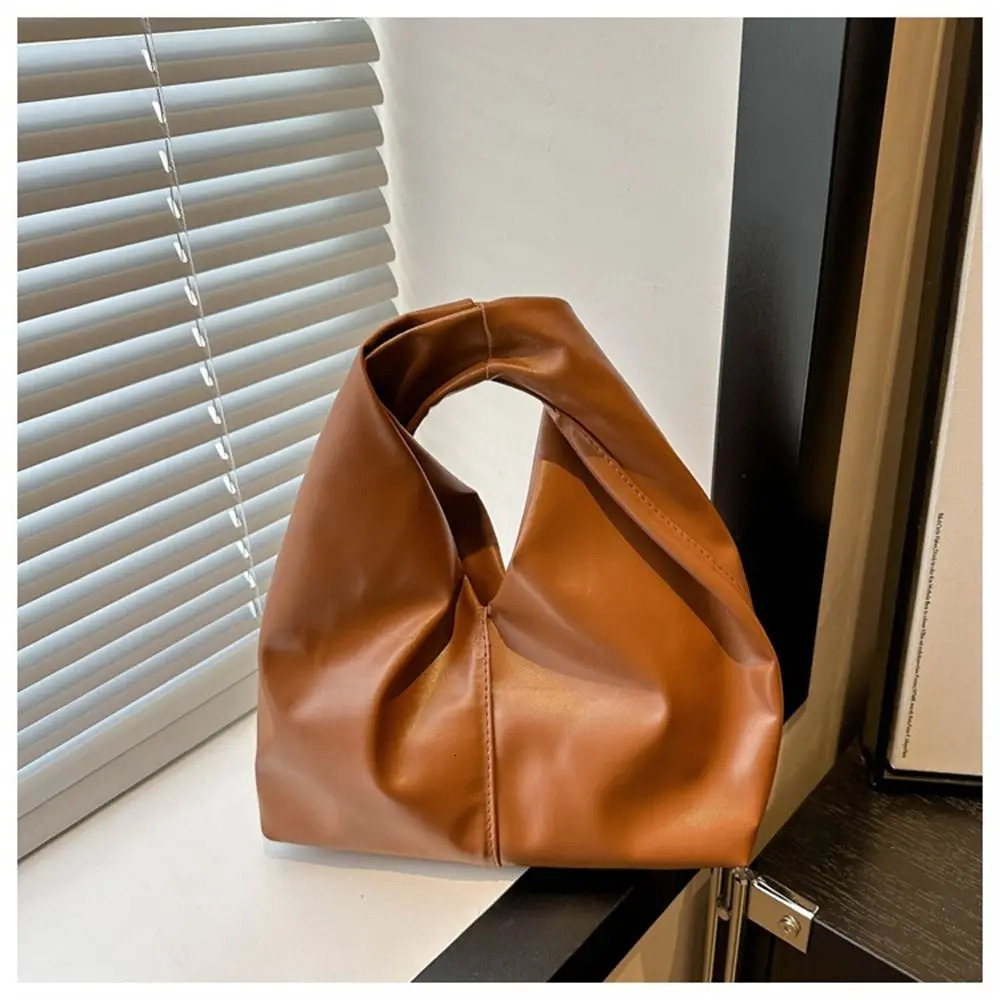 Simple Soft PU Shoulder Bags Small Square Top-Handle Bags Mini Pleated Handbags for Women Girls R250421ZYl